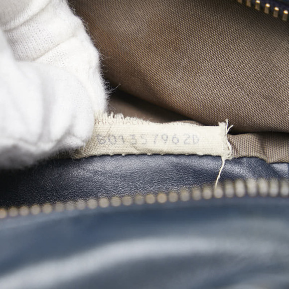 BOTTEGA VENETA Blue Leather Intrecciato Shoulder Bag - Picture 12 of 13